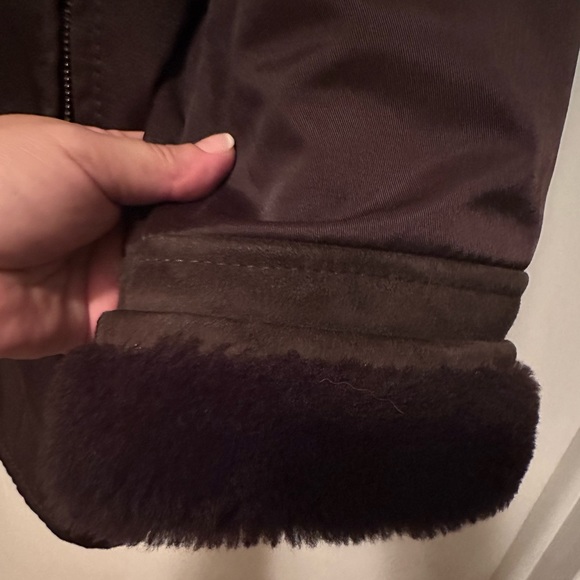 Jacques Jewel Neiman Marcus Brown Shearling Coat Jacket Womens 8 - Picture 3 of 11